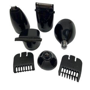 6-In-1 Black Hair Trimmer Attachments Set For Grooming & Styling 111c